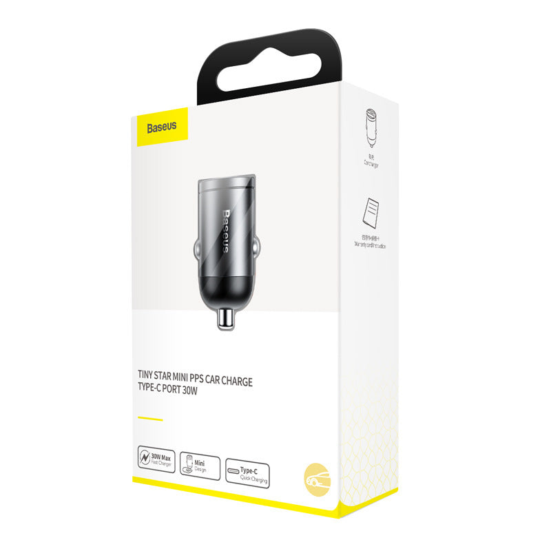 Baseus Baseus Huixiaoxing Mini Car Charger Set PPS Fast Charge Single USB Car Charger 30W Mobile Phone Charger