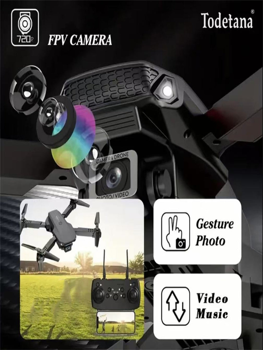 SkyCapture™ – Foldable Smart Camera Drone with 1 Battery (US