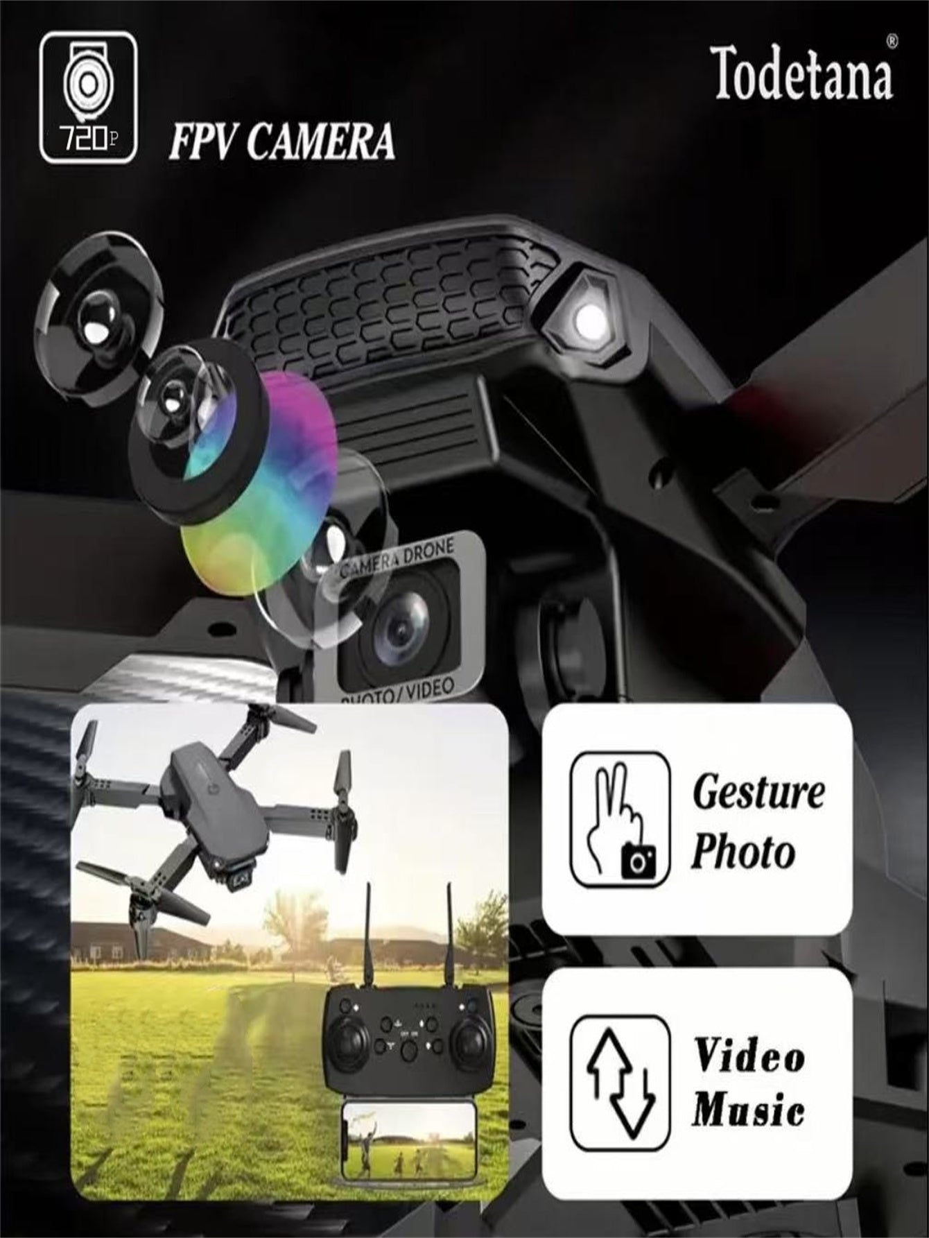 SkyCapture™ – Foldable Smart Camera Drone with 1 Battery (US